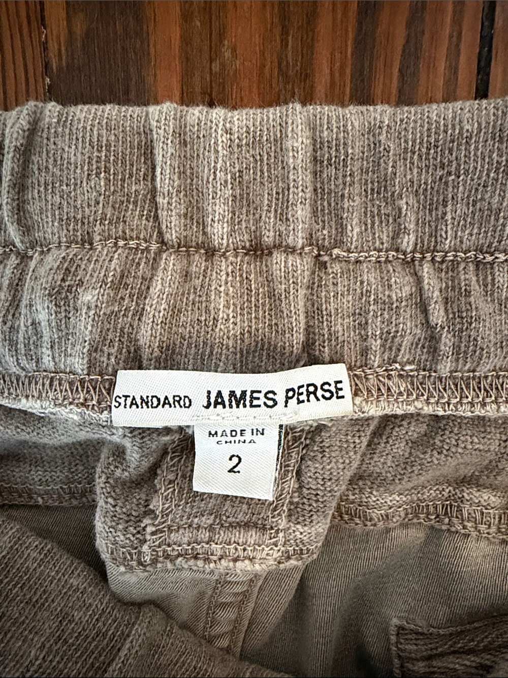 James Perse Light Grey Drawstring Jogger Pants - Picture 2 of 3